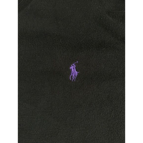 Polo Ralph Lauren Mens V-Neck Pullover Sweater Size XXL Black - Picture 3 of 5